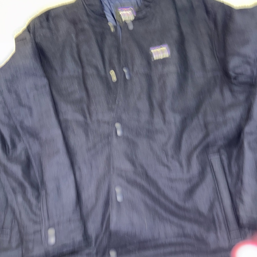 Patagonia Black, Wool Blend Bomber Jacket, Sz XL